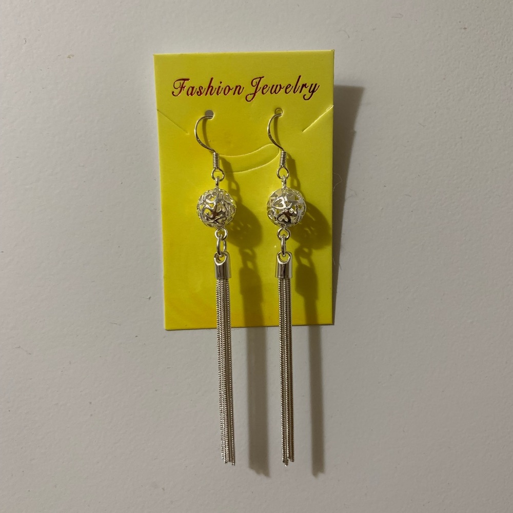 silver dangly earrings